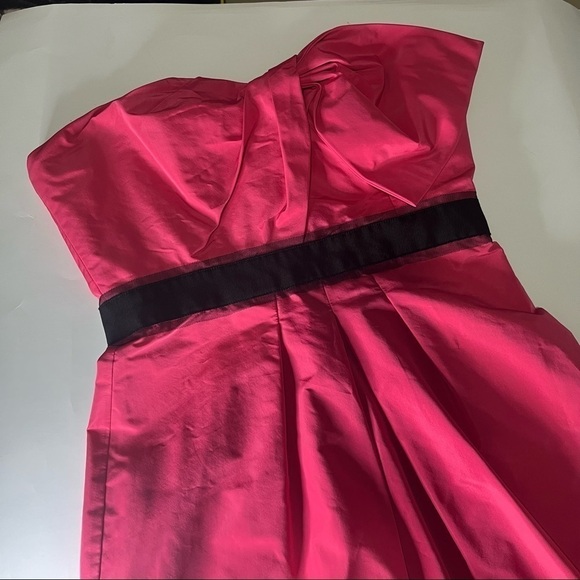 𝅺bcbg Pink Strapless Dress Size 0 - Picture 2 of 13